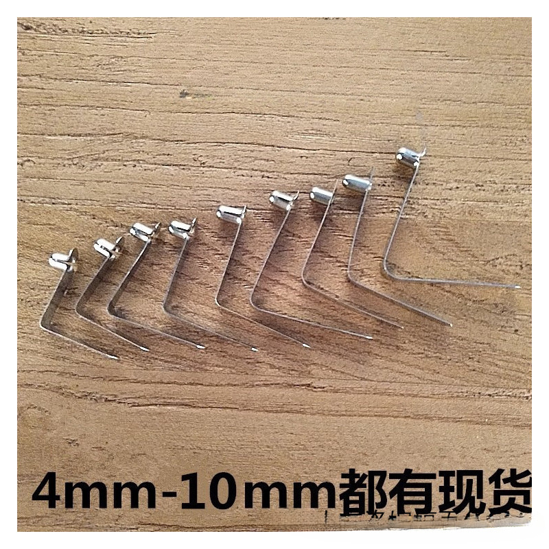 3mm-10mm弹簧片伸缩管内V型定位弹片实心弹珠空心单头铆接弹扣