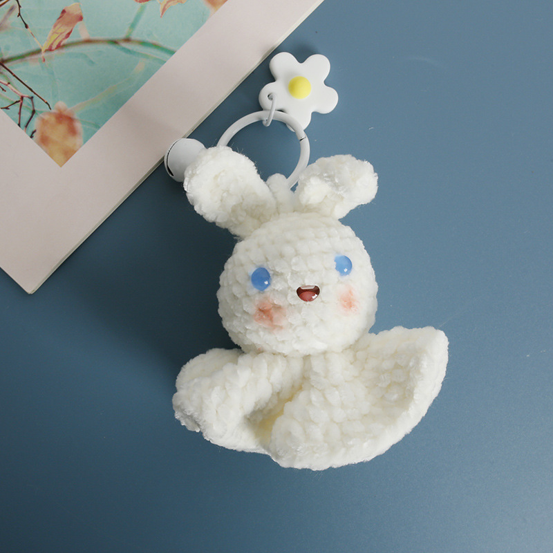 Hand-knitted Rabbit Year New Craft Ornament: Weaving Goddess Hooked Sunny Rabbit Decoration, Cute Animal Bag Pendant Finished Product
