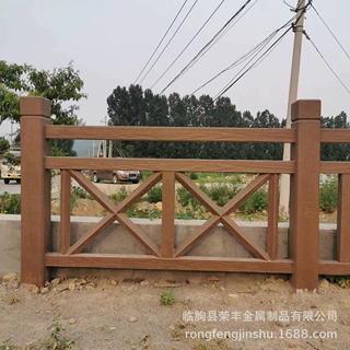 水泥仿木护栏户外景区河道桥梁围栏水库堤坝防护栏栅栏混凝土栏杆