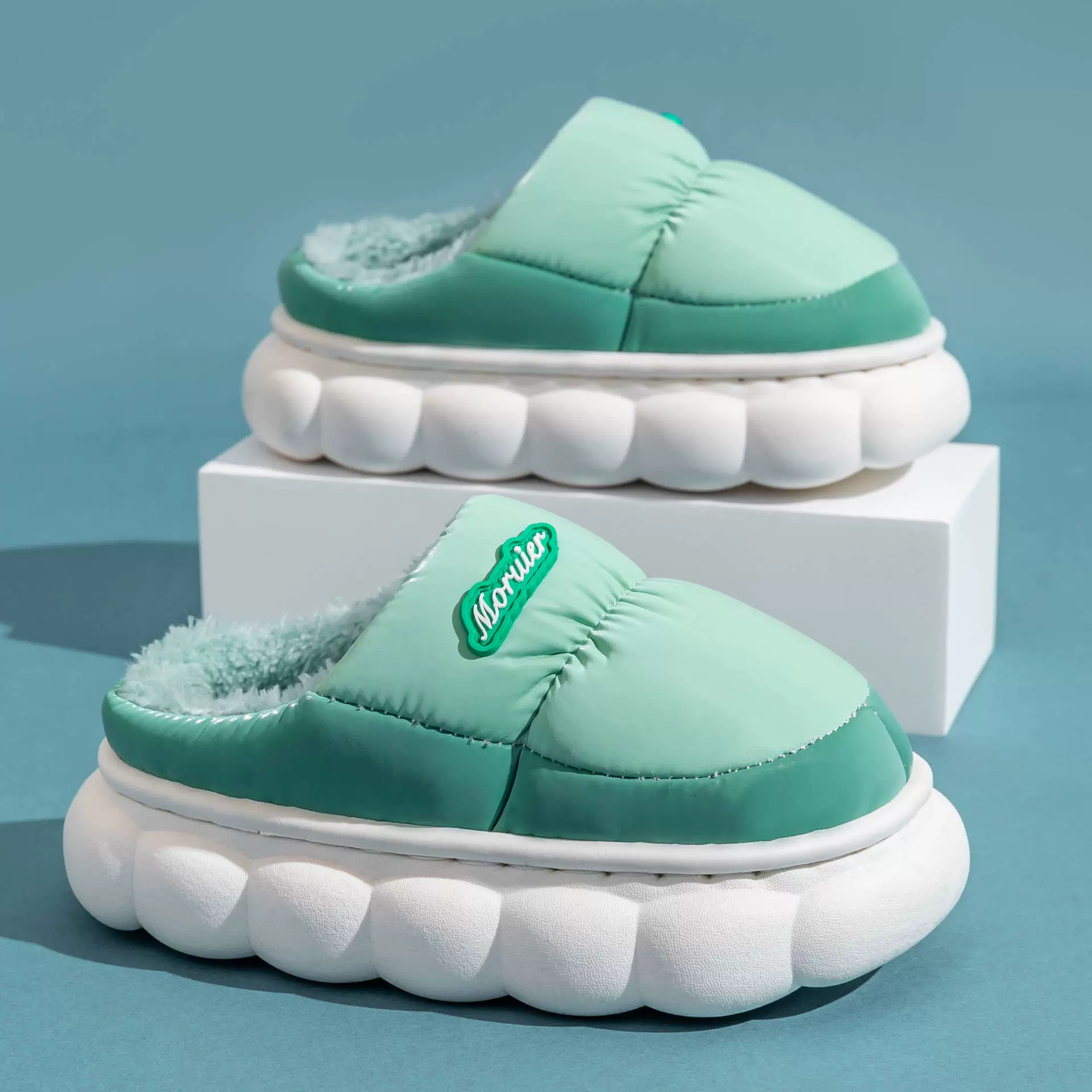 Зимние детские хлопковые тапочки и хлопковые туфли для родителей и детей