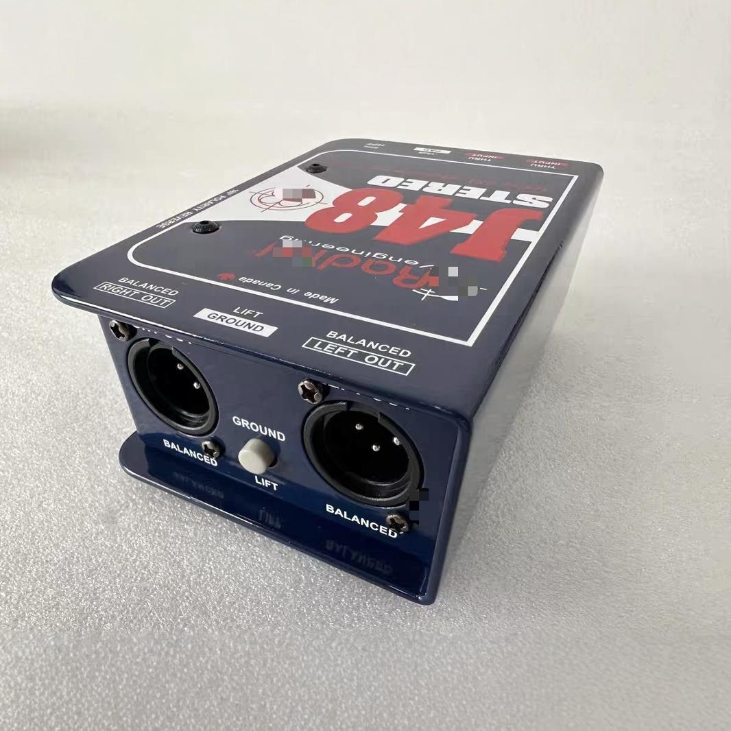 J48 DI BOX STEREO 듀얼 채널 록 기타 일렉트릭베이스 박스 피아노 키보드 전자 음향 악기 전용 국경