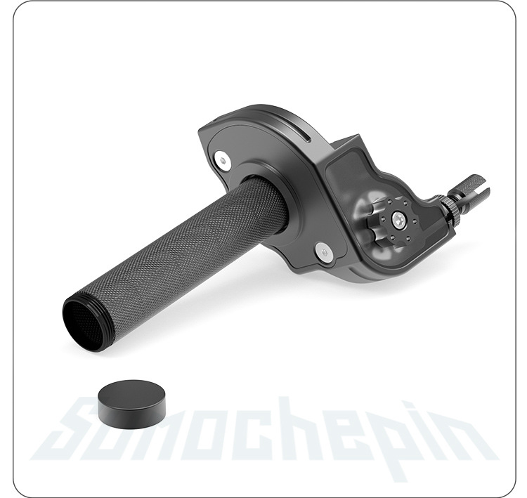 Off-Road Motorcycle Large Twist Throttle Handlebar Modification Visual Cnc Aluminum Alloy Large Twist/Fuel Turn Handle Throttle Cable Universal