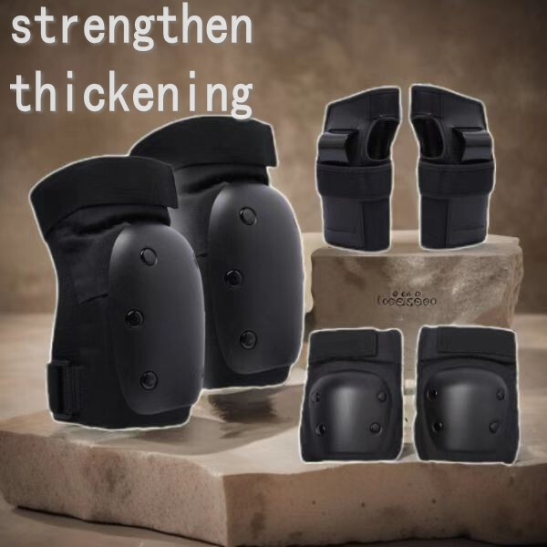 Skateboard Protector Professional Roller Skating Knee Protector Elbow Protector Palm Protector Six-Piece Set Skating Skiing Extreme Sports Riding Turtle