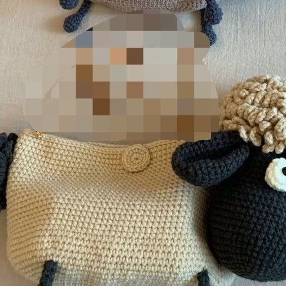 베이지 블랙헤드 소재팩_소재팩(소사이즈) 15*20 울 색상차이 정상