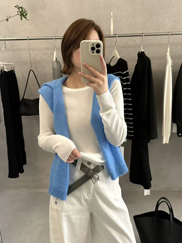 MMC DITION针织衫女装秋季新款高级感羊毛显瘦圆领长袖t恤打底衫|undefined
