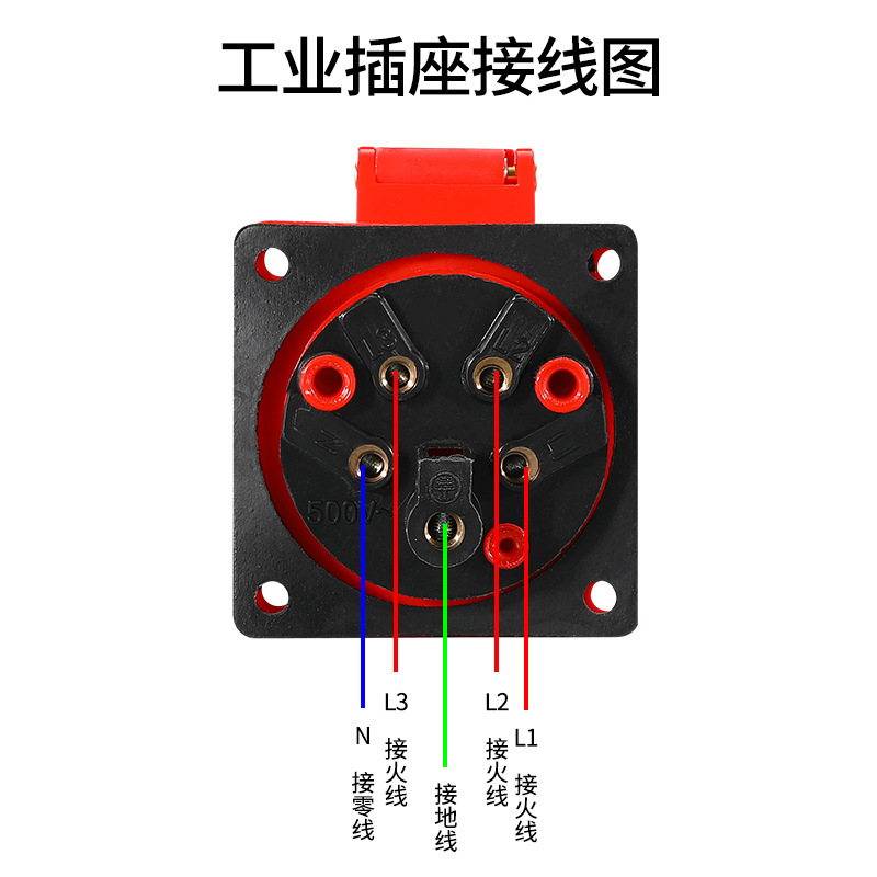 Waterproof industrial plug and socket three-core four-core five-core 16A/32A outdoor three-phase aviation explosion-proof male and female connectors