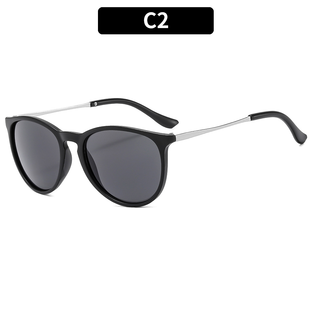 New Fashion Korean Edition Metal Leg Toad Mirror Advanced Trendy Round Frame for Men and Women Sun Protection Net Red_voghion.com