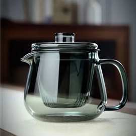 家用高硼硅玻璃茶具企鹅壶花茶壶加厚过滤煮茶器耐高温家用泡茶杯