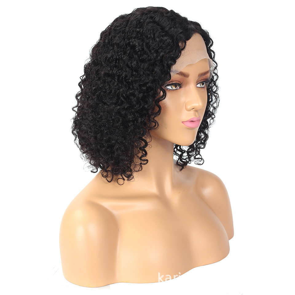 Pelucas de Bob rizado Peluca de cabello humano real Peluca de cabello humano Peluca de cabello rizado