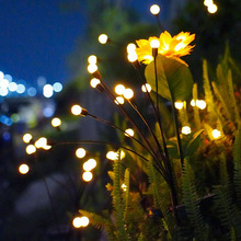 太陽能戶外螢火蟲燈庭院花園布置氛圍裝飾創意室外公園草坪地插燈