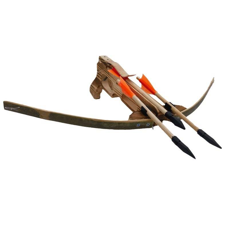 Hot Selling Bamboo and Wood Bow and Arrow Outdoor Shooting Zhuge Lianfa Crossbow Toy Ancient Weapon Model Non-Lethal Bow and Arrow