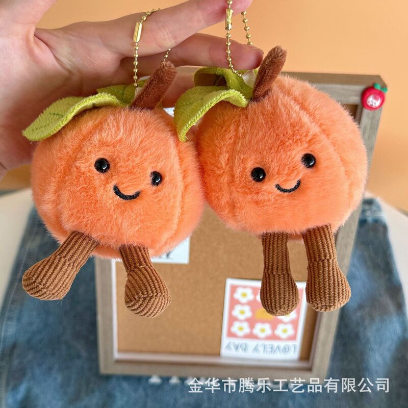 Tengle Decompression Peach Plush Pendant Bag Keychain Vegetable Doll Machine Doll Cute Pendant Tengle Decompression Peach Plush Pendant Bag Keychain Vegetable Doll Machine Doll Cute Pendant