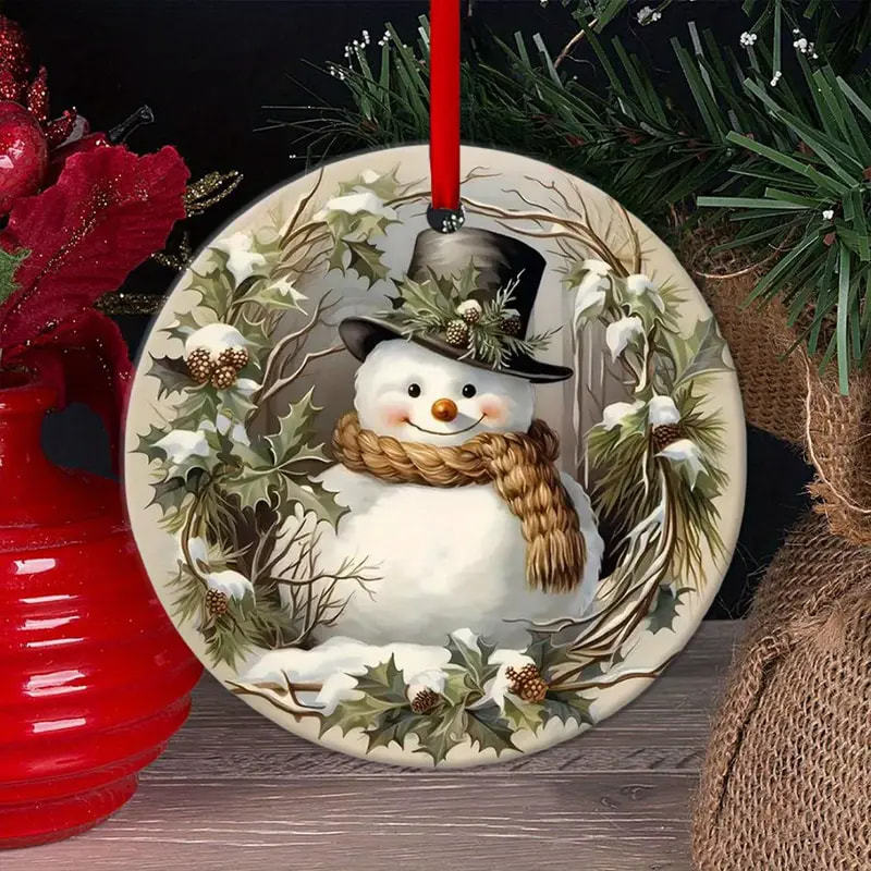 temu新款圣诞节亚克力钥匙门牌圣诞树装饰品挂件装饰场景装饰挂件