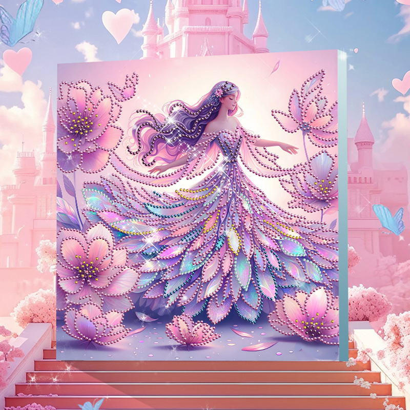 Estilo 9 (30 * 30 cm + lienzo + marco trasero + paquete de materiales de herramientas)