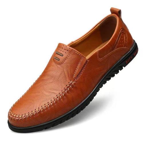 Autumn New Men's Leather Shoes Lightweight Breathable Casual Shoes Breathable Trendy Fashion Men's Shoes British Style Business Leather Shoes