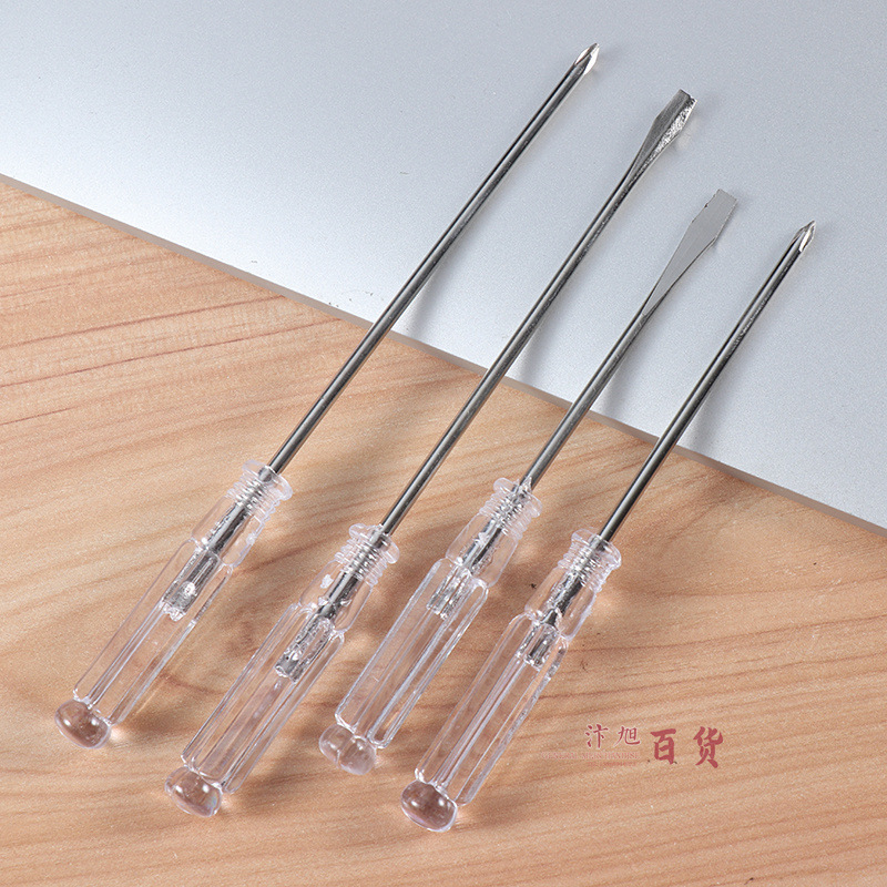 Suministro directo de fábrica destornillador de cristal 3mm destornillador pequeño mango transparente destornillador pequeño cruz palabra mini destornillador mano