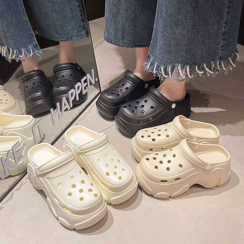 Женские сабо в стиле Crocs, толстая подошва из ЭВА, летние пляжные, нескользящие (разм. 35–40)