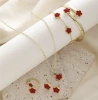Red acrylic set, 5 pieces