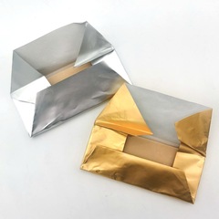 ゴールドプレートチョコレート包装锡箔纸光沢面アルミ箔茶叶包装纸500枚16x19cm
