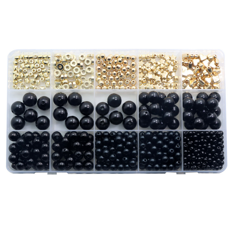 Amazon Venta caliente 770 DIY pulsera collar espaciador perlas agujero ABS imitación perla suelta caja traje