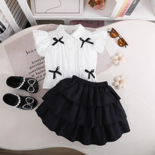 女童2025新款衬衫短裙套装儿童时髦夏季衣服新款女孩夏装洋气宝宝