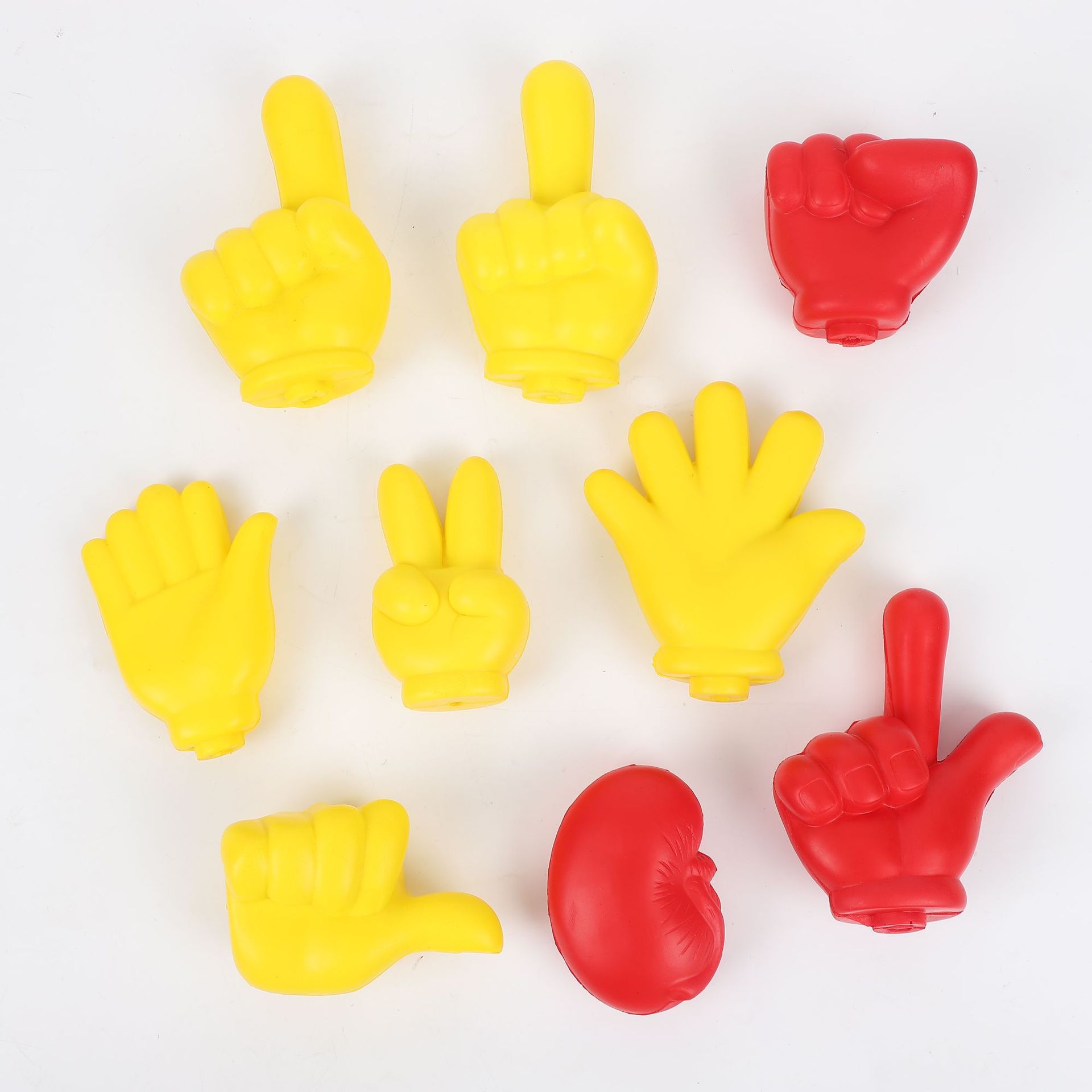 Cross-Border Sponge Ball Polyurethane Pu Gesture Cheering Toy Solid Thumbs up Foaming Finger Toy Ball