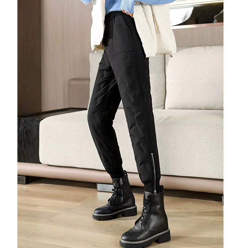 Зимние модные утепляющие брюки для матери, городской стиль, усиленная толщина, свободный крой