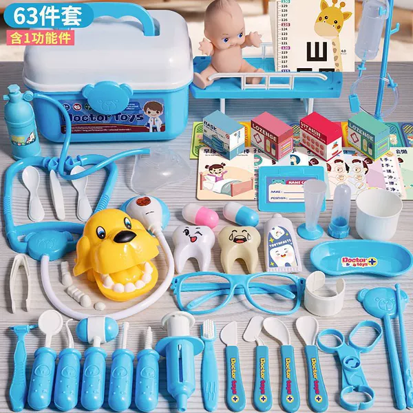 Stethoscope, doll, 63 pieces