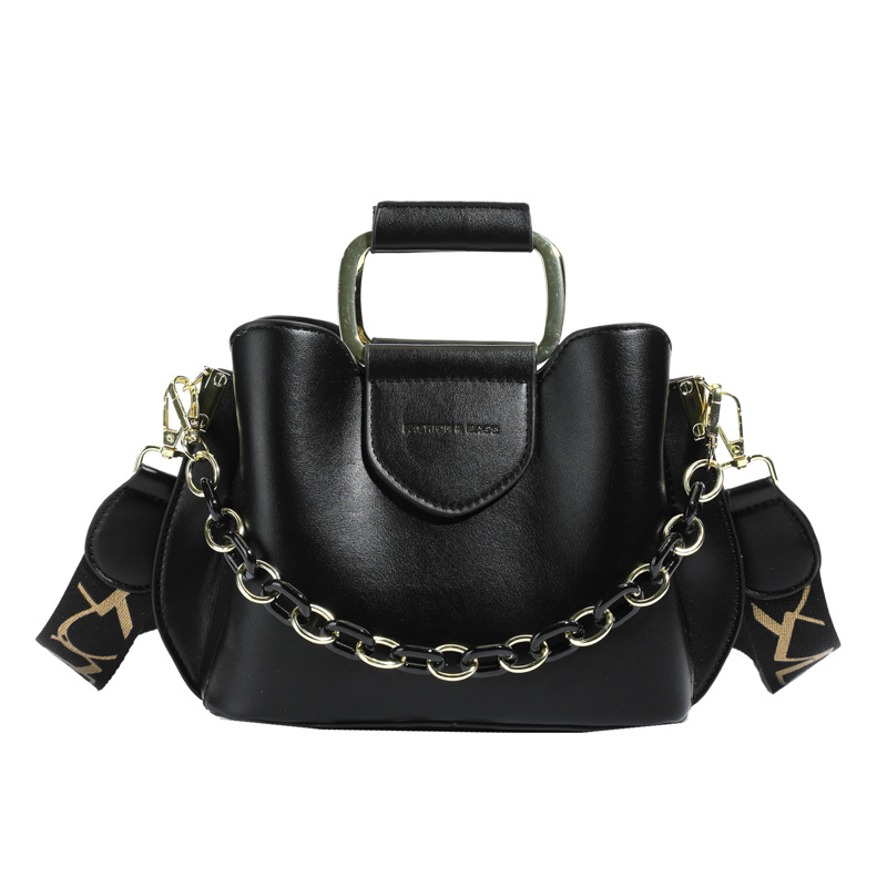 Bolsos transfronterizos para mujer 2025 nuevo bolso de cubo de marea moda coreana bolso de hombro simple de cadena para mujer bolso de cercanías