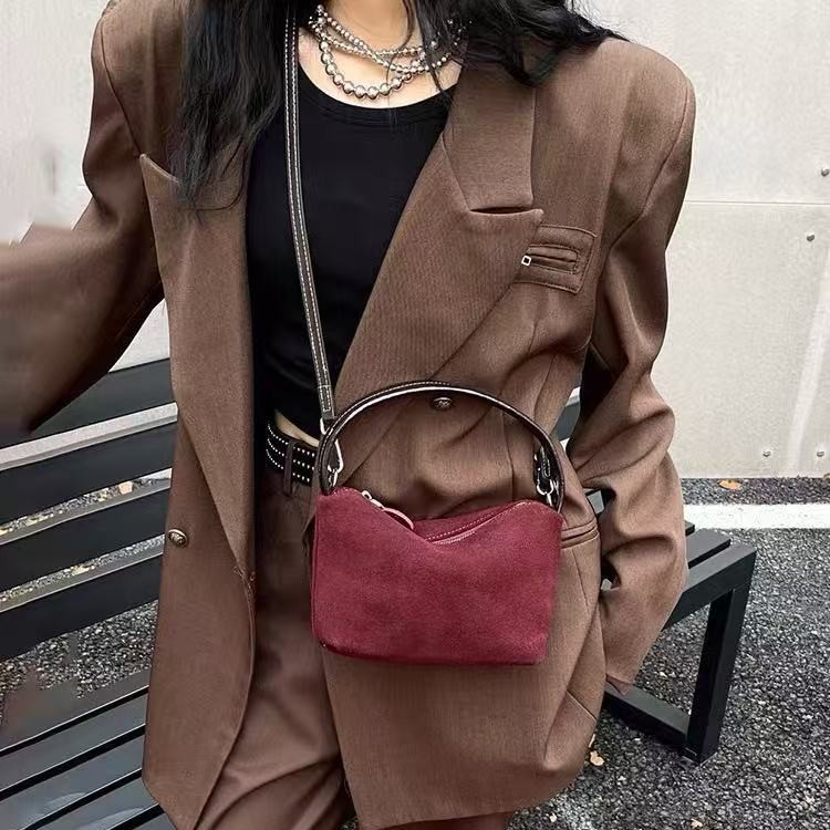 韩国东大门头层牛皮小饭盒单肩腋下便当包2025新款斜挎女包时尚潮|undefined