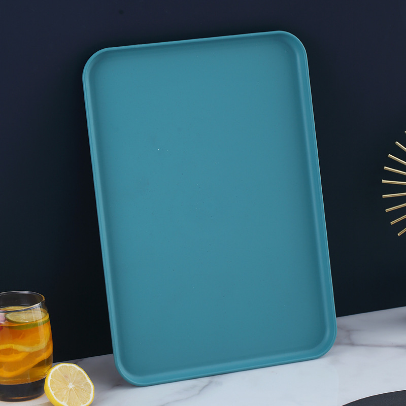 Paja DE TRIGO nórdico hogar bandeja rectangular bandeja de almacenamiento de taza de agua bandeja de Internet celebridad bandeja de fruta resistente a la gota image 16