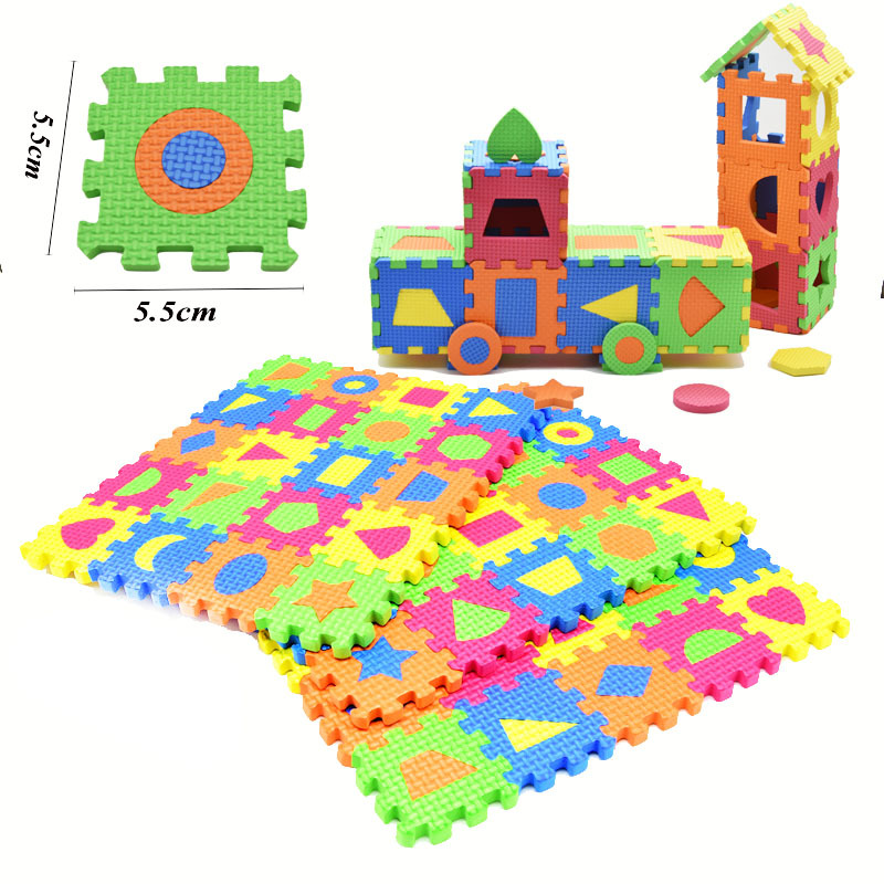 Cross-border supply 5.5cmx60 EVA geometric foam puzzle floor mat mini foam puzzle crawling mat