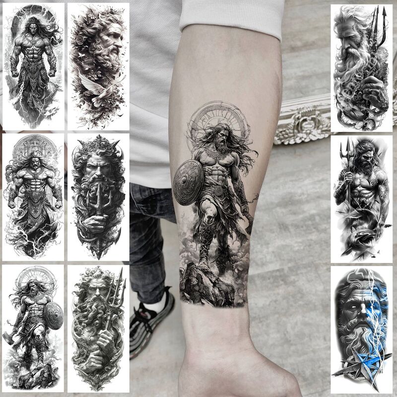 European and American cross-border TK Zeus temporary tattoo stickers, waterproof and realistic arm tattoo stickers, TEMU Amazon Tattoo European and American cross-border TK Zeus temporary tattoo stickers, waterproof and realistic arm tattoo stickers, TEMU Amazon Tattoo