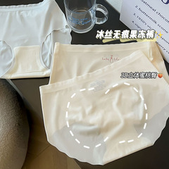 Women's Ice Silk Seamless Underwear Women Summer Girls Style Mulberry Silk 5A Antibacterial Mid-waist Women's Japanese Girls Wholesale