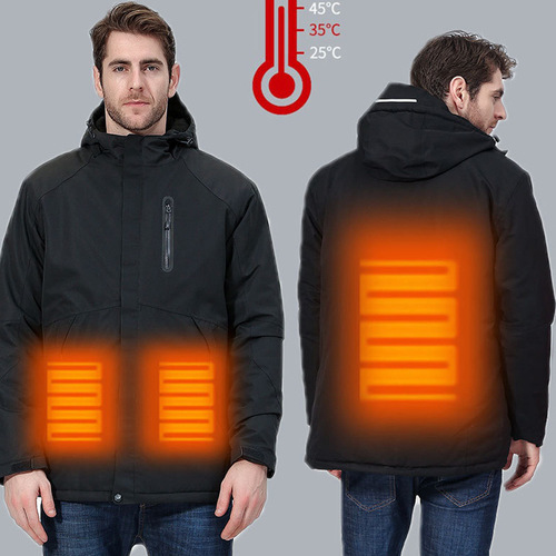 Cross-border Amazon smart constant temperature heating clothes outdoor jackets USB charging one-click heating cotton clothes wholesale