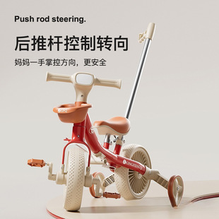 Lightweight Male and Female Babies Can Sit on the Pedals and Ride with Light and Music. Children's Multi-Functional Balance Bike, Bicycle and Stroller