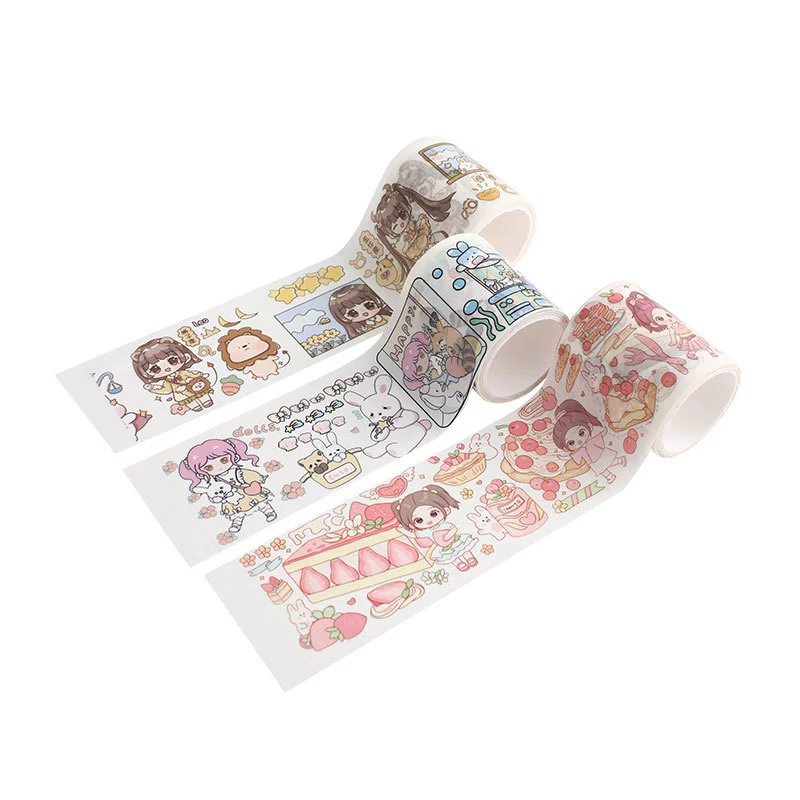 软泡芙 Hair band, sticker, set, cute container, full set, scheduler, internet celebrity