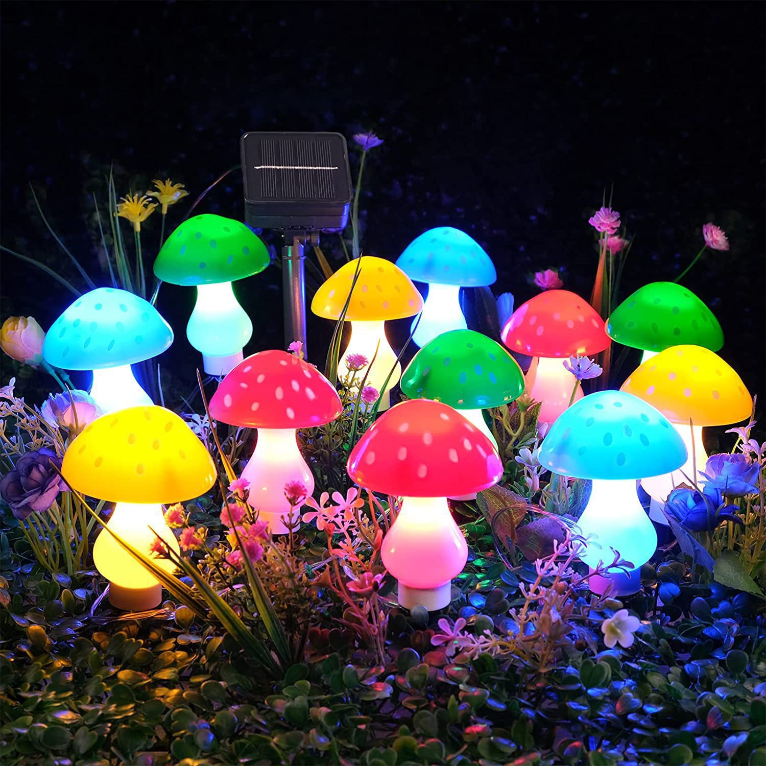 Solar Led Mushroom Light For Garden And Outdoor Decorative Lighting_voghion.com