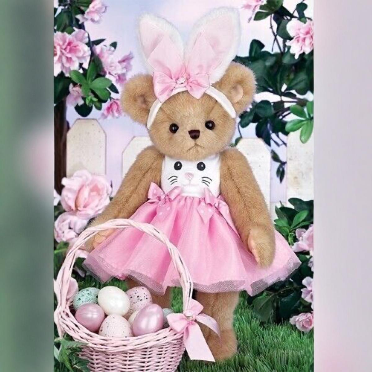 美国bearington 贝瑞泰迪熊 2016年兔耳朵纱裙女熊 五关节熊 现货