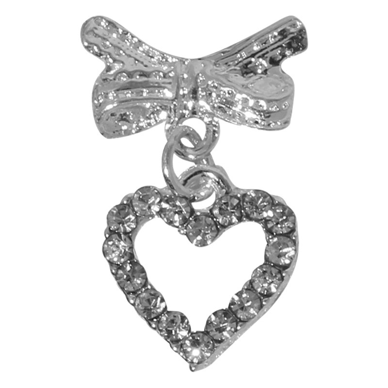 Nuevo arco de uñas amor aleación decoración de uñas flor de la luna mariposa clavo taladro fábrica joyería al por mayor