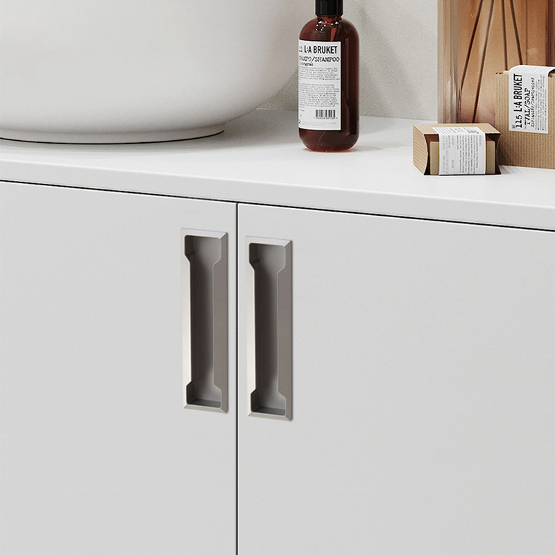 內嵌式榻榻米拉手隱形現代簡約推拉櫥櫃衣櫃門抽屜把手外貿跨境款