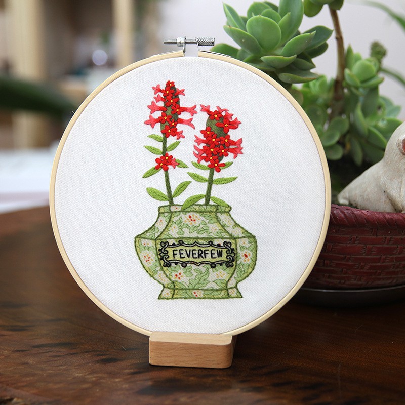 Bordado material de bricolaje paquete Lu bordado hecho a mano tela creativa decoración de estilo europeo flor tridimensional novicio costura colgante pintura