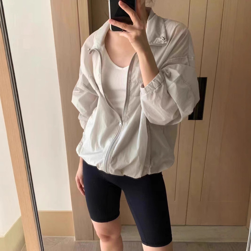 In Stock 2024 Summer New Korean Dongdaemun Ou*Ce Loose Solid Color Zipper Thin Sun Protection Stand Collar Jacket In Stock 2024 Summer New Korean Dongdaemun Ou*Ce Loose Solid Color Zipper Thin Sun Protection Stand Collar Jacket