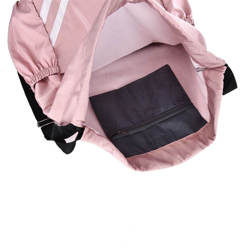 Bolsa de viaje regalo de entrenamiento con cordón mochila de las mujeres simple cordón bolsa de piel de gran capacidad Bolsa de Fitness Hombres