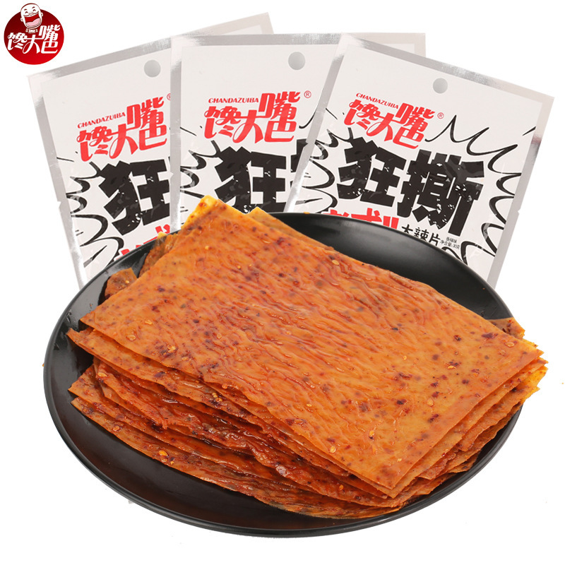 Salt-Baked Vegetarian Chicken Tendons 32g*20 Packs/82G Old-Fashioned Spicy Tofu Rolls Snacks Wholesale Leisure Food