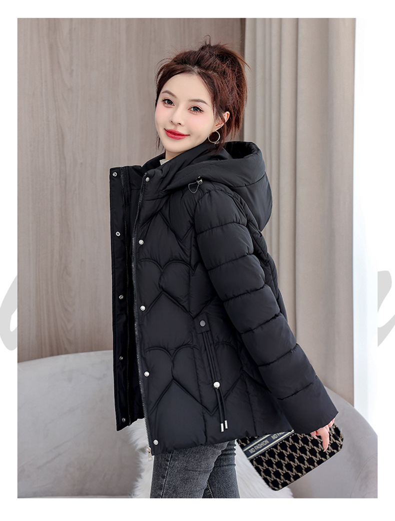 New Short Edition 2024 Korean Version Loose Cotton Jacket Thickened Warm Versatile Women's Coat Down jacket_voghion.com