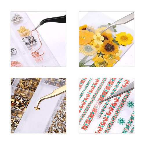 Stainless steel hardware tweezers, straight electronic tweezers, precision thickened anti-static tweezers, pointed head, bent head, nail art tweezers