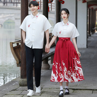 Chinese Style Poetry Recitation Chorus Performance Clothing for Junior High School Students, Graduation Photos, Ancient Style Red Song Guzheng Competition Clothing