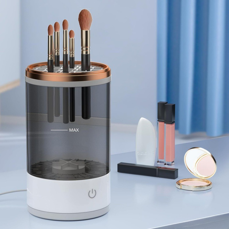 Limpieza de cepillo de maquillaje enchufable USB, limpiador de cepillo de maquillaje eléctrico, máquina de lavado y secado de cepillo de maquillaje