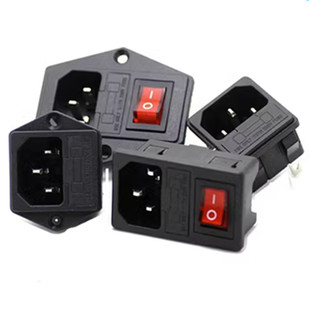 Supply AC power socket three-in-one two-in-one power socket AC power male and female seat pin